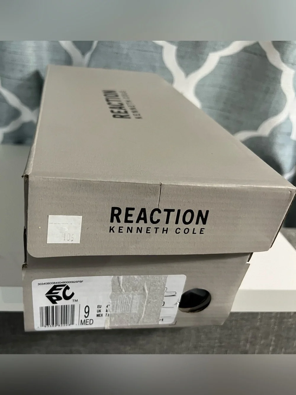 Kenneth Cole Black Slide Sandals with White Logo